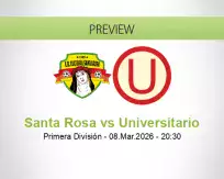 Santa Rosa Universitario betting prediction (08 March 2026)