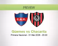 Güemes Chacarita betting prediction (01 March 2026)