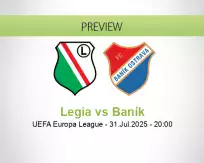 Legia Baník betting prediction (31 July 2025)