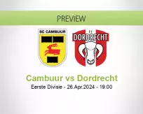 Cambuur Dordrecht betting prediction (26 April 2024)