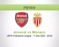 Arsenal Monaco betting prediction (11 December 2024)