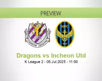 Dragons Incheon Utd betting prediction (05 July 2025)
