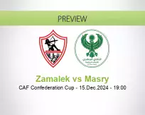 Zamalek Masry betting prediction (15 December 2024)