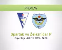 Spartak Železničar P betting prediction (08 February 2026)