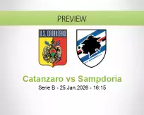 Catanzaro Sampdoria betting prediction (25 January 2026)