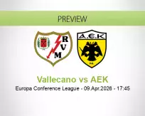 Vallecano vs AEK