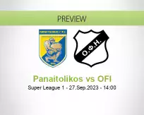 Panaitolikos OFI betting prediction (27 September 2023)