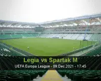 Legia Spartak M betting prediction (09 December 2021)
