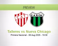 Talleres Nueva Chicago betting prediction (10 August 2025)