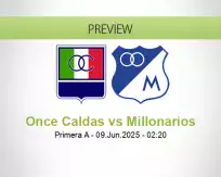Once Caldas Millonarios betting prediction (09 June 2025)