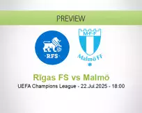 Rīgas FS Malmö betting prediction (22 July 2025)