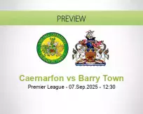 Caernarfon Barry Town betting prediction (07 September 2025)