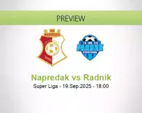 Napredak Radnik betting prediction (19 September 2025)