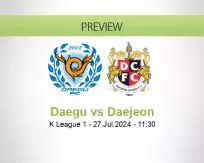 Daegu Daejeon betting prediction (27 July 2024)