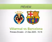 Villarreal Barcelona betting prediction (21 December 2025)