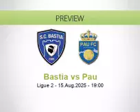 Bastia Pau betting prediction (15 August 2025)