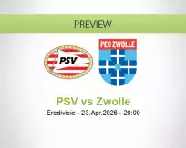 PSV vs Zwolle