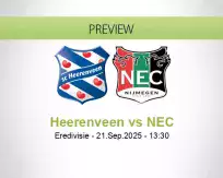 Heerenveen NEC betting prediction (21 September 2025)