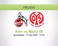 Köln Mainz 05 betting prediction (17 January 2026)