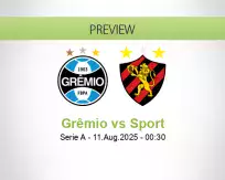 Grêmio Sport betting prediction (10 August 2025)