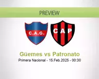 Güemes Patronato betting prediction (15 February 2025)