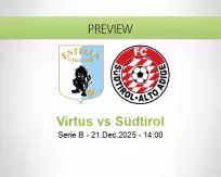 Virtus Südtirol betting prediction (21 December 2025)