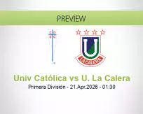 Univ Católica U. La Calera betting prediction (21 April 2026)