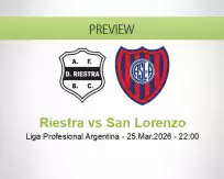 Riestra vs San Lorenzo