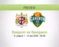 Daejeon Gangwon betting prediction (12 April 2026)