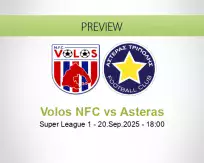 Volos NFC Asteras betting prediction (20 September 2025)