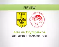 Aris Olympiakos betting prediction (24 April 2024)