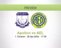 Apollon AEL betting prediction (20 April 2024)