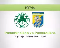 Pronóstico Panathinaikos Panaitolikos (15 marzo 2026)