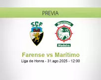 Pronóstico Farense Marítimo (31 agosto 2025)