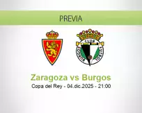 Pronóstico Zaragoza Burgos (04 diciembre 2025)