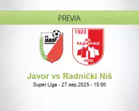 Pronóstico Javor Radnički Niš (27 septiembre 2025)