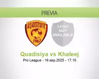 Pronóstico Quadisiya Khaleej (19 septiembre 2025)