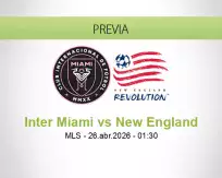 Pronóstico Inter Miami New England (25 abril 2026)