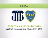 Talleres vs Boca Juniors
