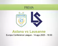 Pronóstico Astana Lausanne (14 agosto 2025)