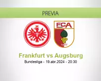 Pronóstico Frankfurt Augsburg (19 abril 2024)