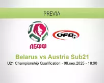 Pronóstico Belarus Austria Sub21 (08 septiembre 2025)