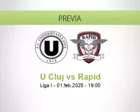 Pronóstico U Cluj Rapid (01 febrero 2025)