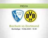 Pronóstico Bochum Dortmund (15 febrero 2025)