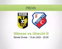 Pronóstico Vitesse Utrecht II (13 diciembre 2024)