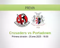 Pronóstico Crusaders Portadown (25 enero 2025)