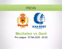 Pronóstico Mechelen Gent (07 febrero 2025)