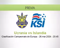 Pronóstico Ucrania Islandia (26 marzo 2024)