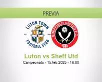 Pronóstico Luton Sheff Utd (15 febrero 2025)