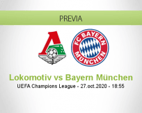 Pronóstico Lokomotiv Moskva Bayern München (27 octubre 2020)